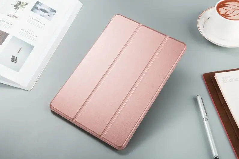 Для iPad 9,7 чехол A1822 A1823 A1893 A1954 силиконовый мягкий задний PU кожаный смарт-чехол для iPad дюймов чехол - Цвет: Rose Gold