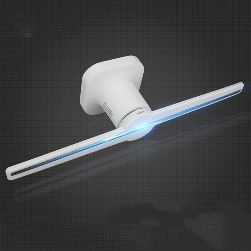 

42x42cm Advertising Light 450x224 3D Holographic Projector LED Lamps MP4 AVI Rmvb GIF Video Image LED Strip Rotated Hologram Fan