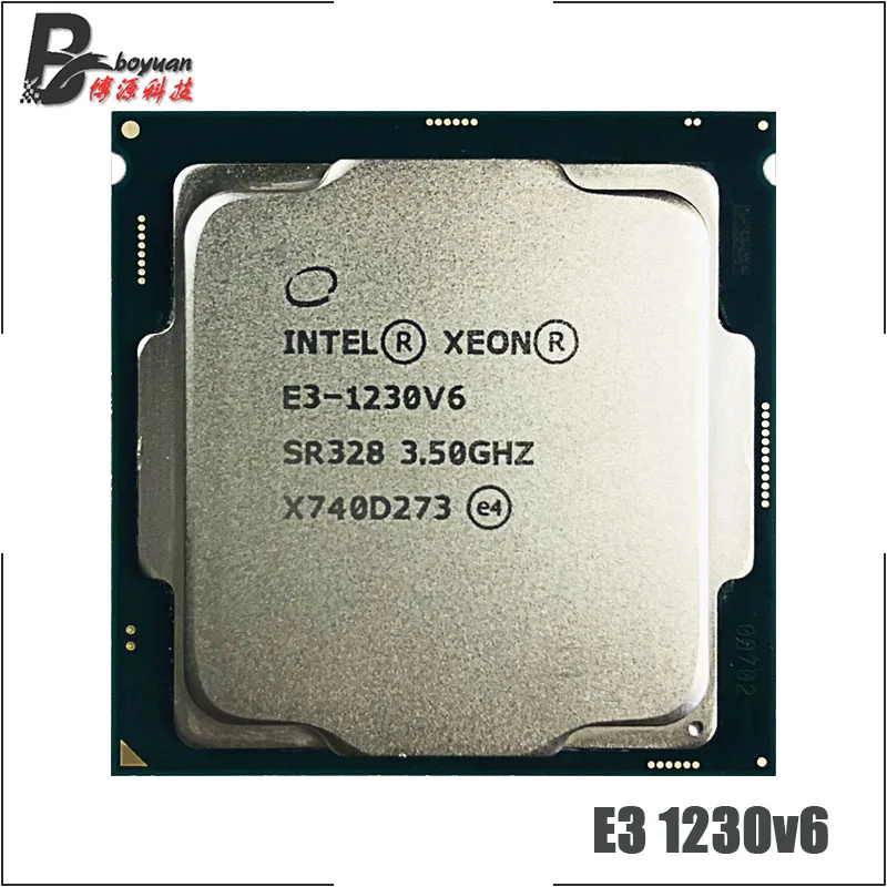 Intel Xeon E3-1230 v6 E3 1230v6 E3 1230 v6 3,5 GHz четырехъядерный Восьмиядерный процессор 72W LGA 1151