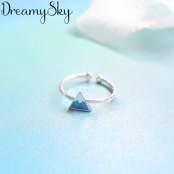 

Exaggerated Personality 925 Sterling Silver Triangle Rings For Women Wedding Jewelry Adjustable Antique Finger Ring Anillos