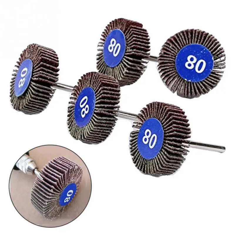 5Pcs Dremel Accessories Sandpaper Sanding Flap Polishing Wheels Sanding
