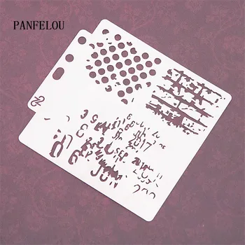 

The fence grid scrapbook stencils spray plastic mold shield DIY cake hollow Embellishment printing lace ruler Valentine's Day