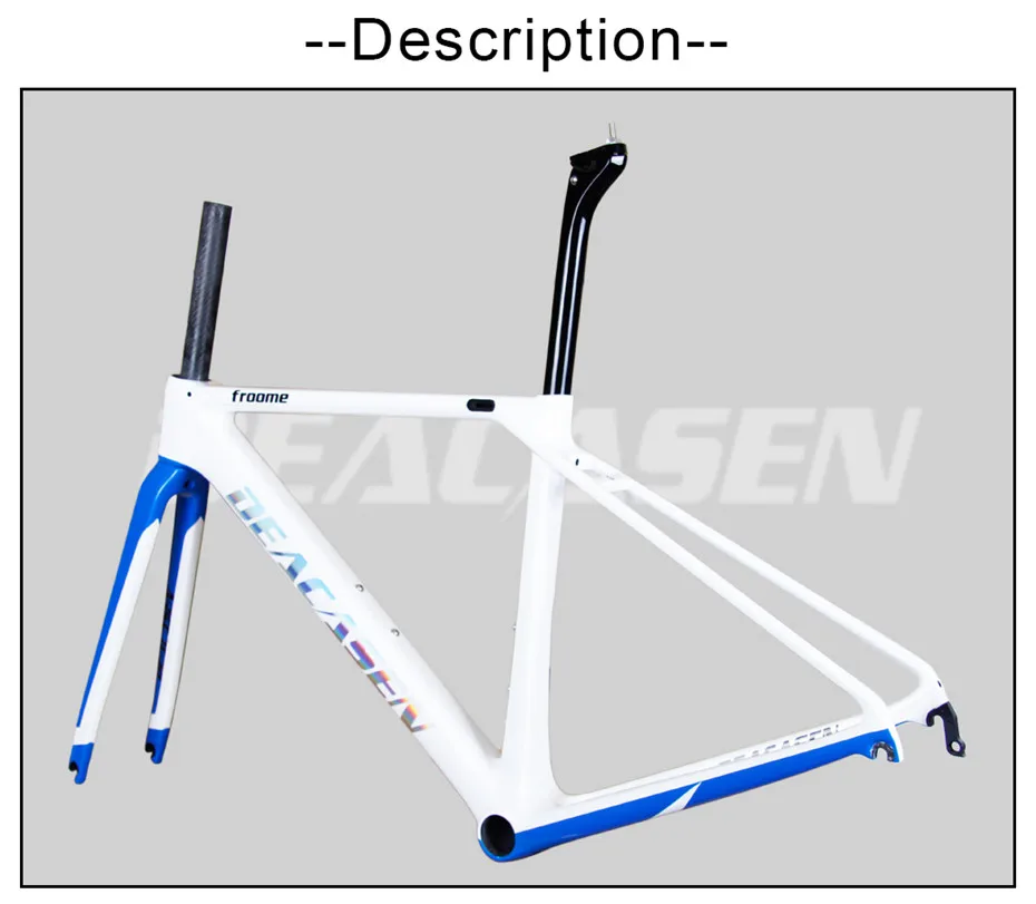 Top Wholesale Customized OEM Headset+Frame+Fork+Clamp+Seatpost Road Bike Frame BB86  DI2 lightest carbon road bike frame Bicycle 13