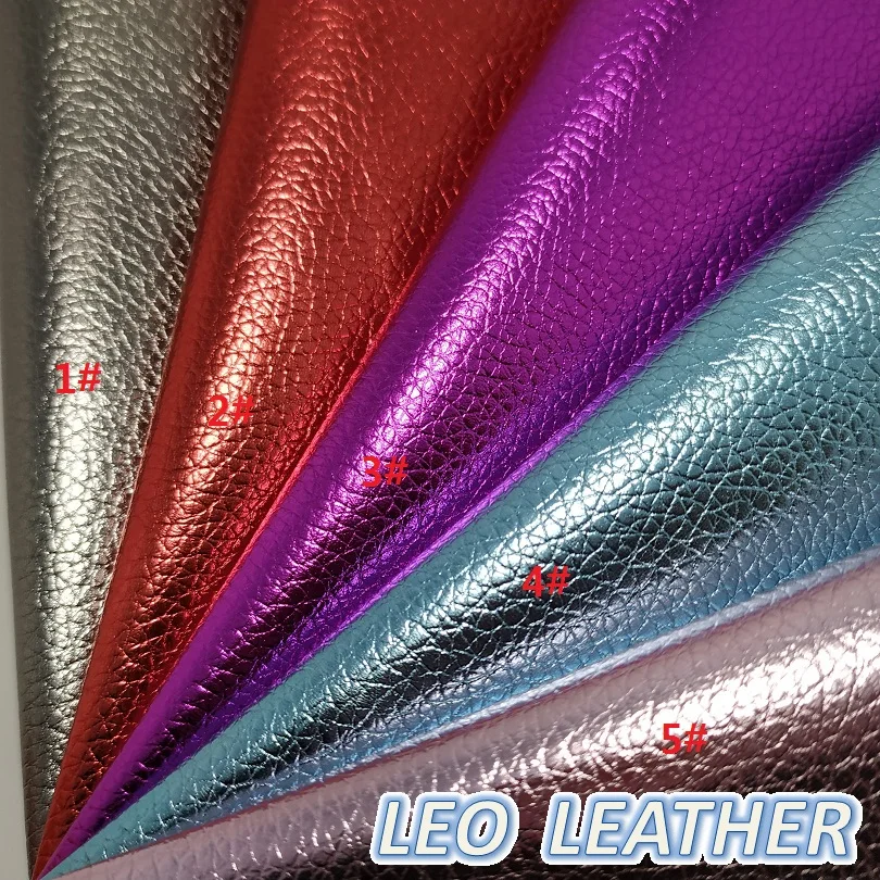 

1PCS 21X29CM Synthetic Leather, Faux Leather Fabric, Metallic Leather Litchi Grain Leather For DIY Accessories 9S07A
