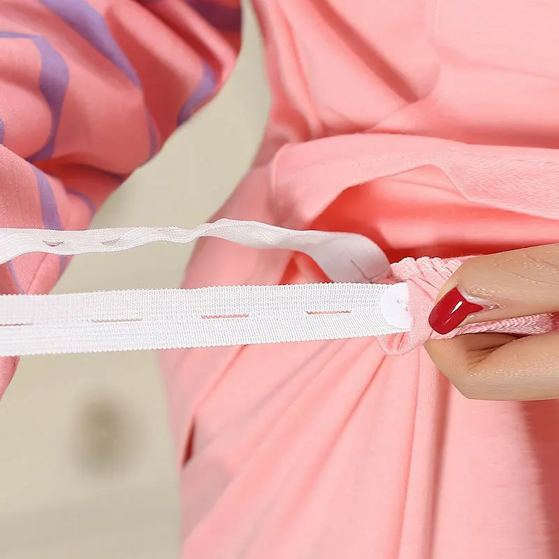 Весенне-осенняя Фланелевая Пижама для беременных с длинными рукавами, 3 шт., весенняя одежда для кормления грудью, Одежда для беременных женщин, ночное белье