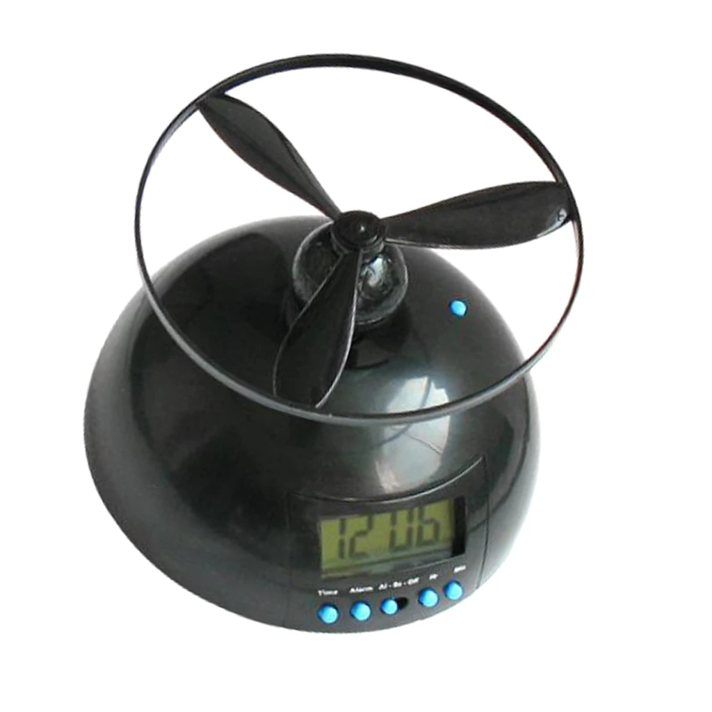 CREATIVE FLYING UFO PROPELLER FLY HIGH HELICOPTER BLADE TOY GIFT ALARM CLOCK