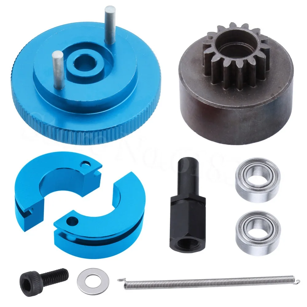 

1 set Flywheel Clutchbell 14T 10096 Tooth Clutch Bell & Ball Bearings 10*5*4mm for 1/10 rc Nitro model car Engine parts