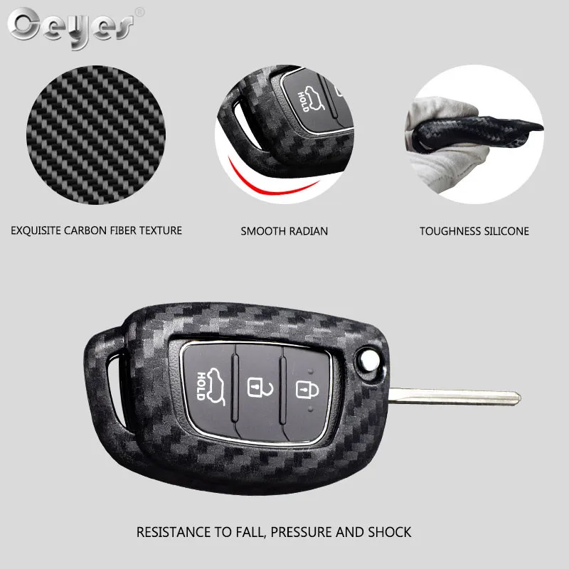 Carbon fiber key cover for HYUNDAI (3)