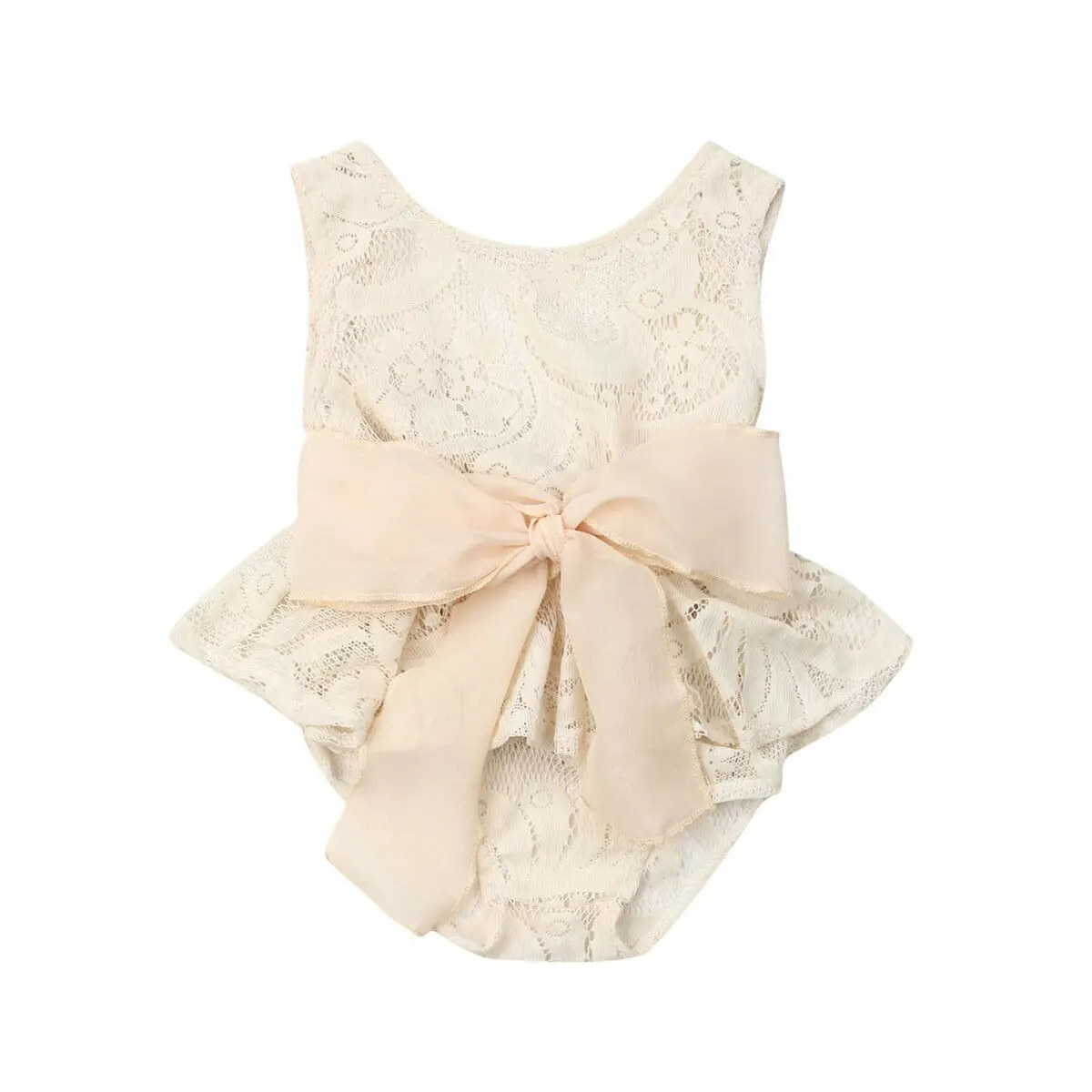 

2019 Newest Style Summer Newborn Baby Girl Clothes Floral Lace Sleeveless Romper Jumpsuit Outfit Sunsuit 6-24Months