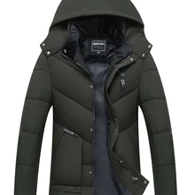 Vomint Для Мужчин's парки с капюшоном куртки Regular Fit Мода отец пальто для будущих мам повседневное бизнес одежда утолщаются пальт