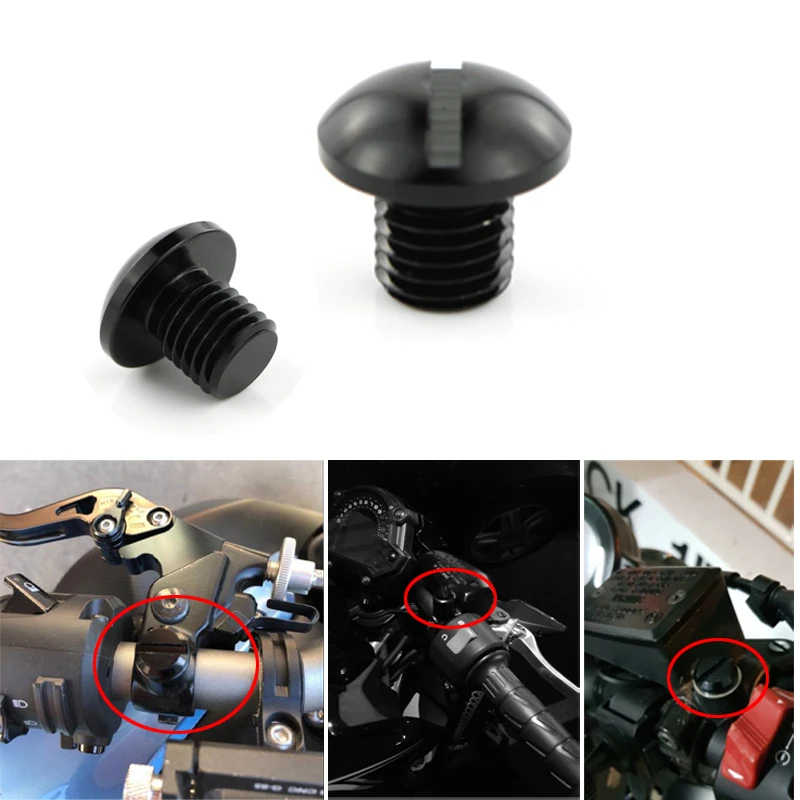 M10*1.25 CNC Motorcycle Mirror Hole Plugs Left and Right Hand Threaded For YAMAHA and Right Hand