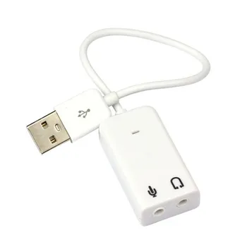 

100pcs External USB Audio Sound Card Adapter 7.1 Virtual Channel With Cable Audio Sound Card Adapter For Laptop PC Mac