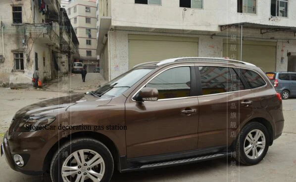 2007 2008 2009 2010 2011 2012 для HYUNDAI Santa Fe хромированная отделка окна 12 шт. рамка подоконник ремень планки