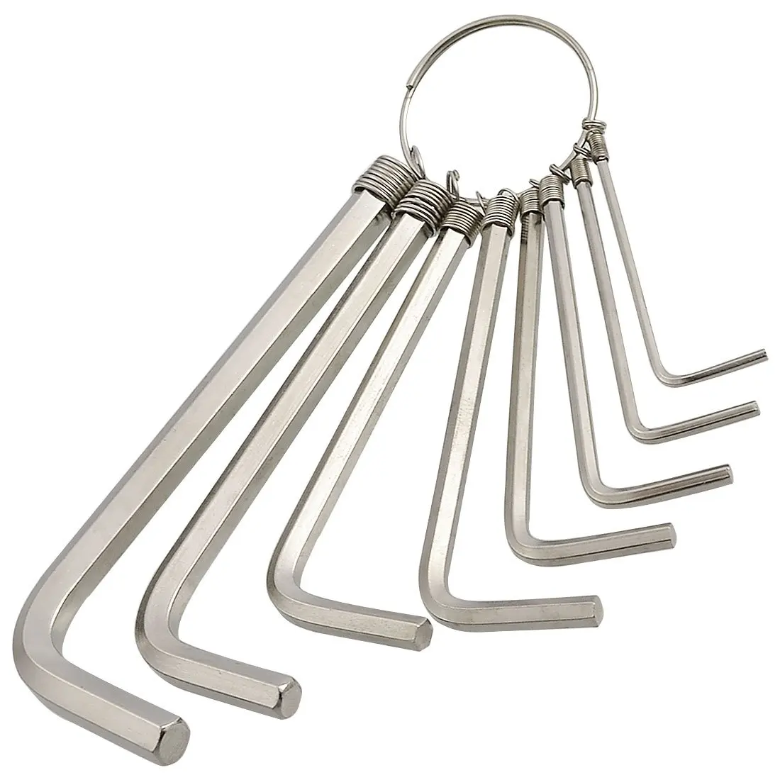 

1.5mm to 6mm Metric L Design Hex Key Wrench Tool Keyring 8 in 1