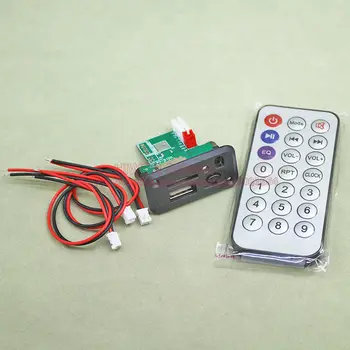 

1set/lot 3.7V~5V MP3 WAV Audio Decoder 3W + 3W Audio Player Power Amplifier Module Board PCB USB TF Card Black Panel