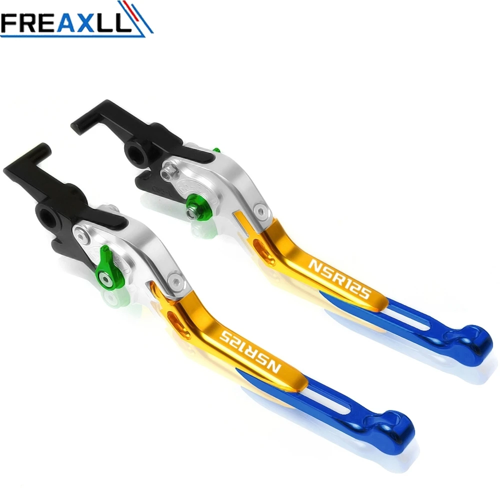 FREAXLL NSR125 аксессуары для мотоциклов регулируемые выдвижные тормозные рычаги сцепления для Honda NSR125 1988 1989 1990 с логотипом NSR125