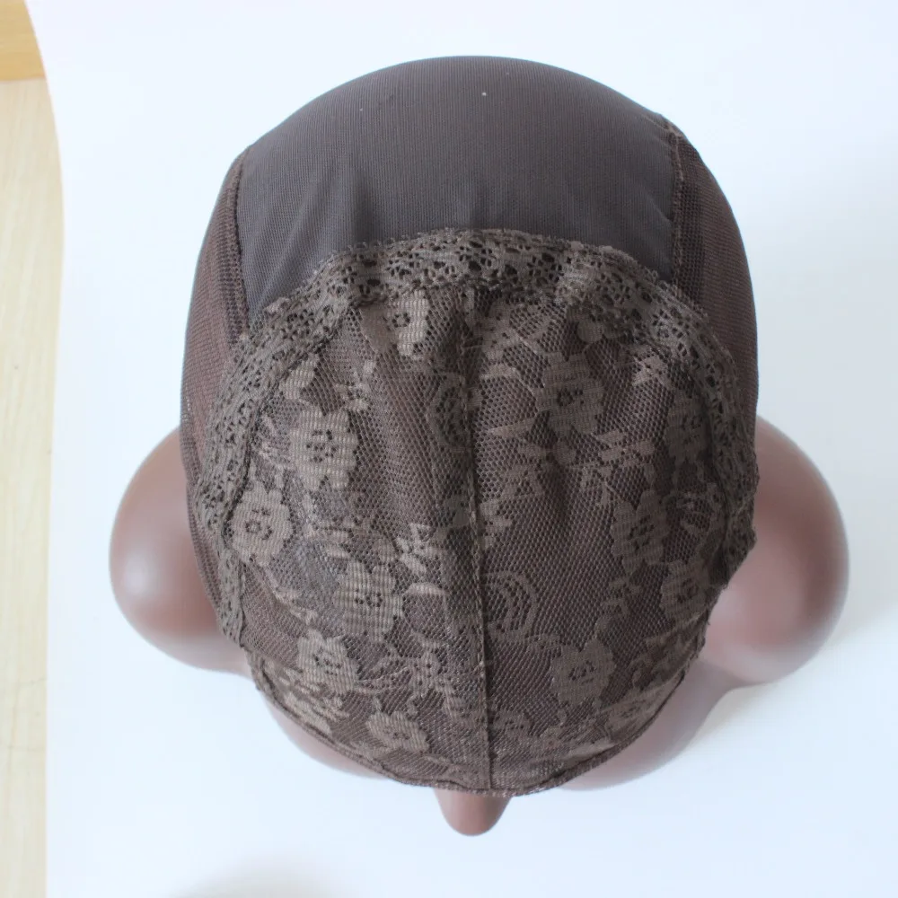 AliExpress средней длины коричневые с сеткой парик шапки для изготовления париков 1 шт на LotGlueless парик шапки регулируемый ремень на спине