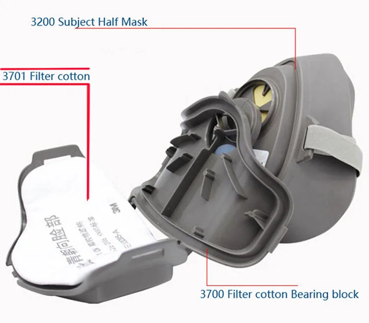 3M 3701CN фильтр хлопок для 3200/HF52 противогаз поддержка Пылезащитный фильтр KN95 Pro Анти промышленная конструкция пыльца дымка