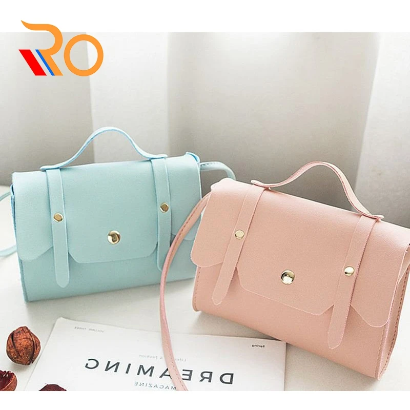 

Women Bag Top-Handle Bags Female Color 2019 Women Girls Messenger Bags Handbag PU Leather Composite Bag