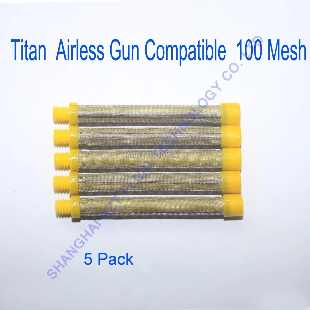 Airless gun filter 100 mesh(5 Pack) for Titan, airless spray gun filter