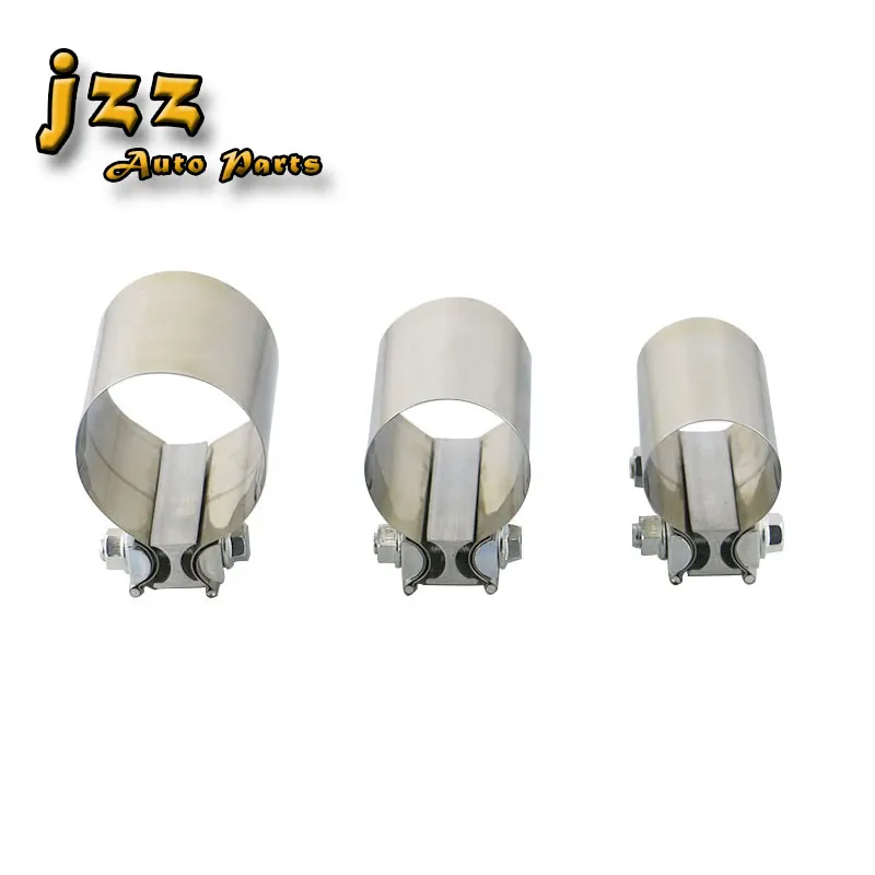 JZZ stainless steel car exhaust Band Clamp Step Clamps 51/63/76mm For