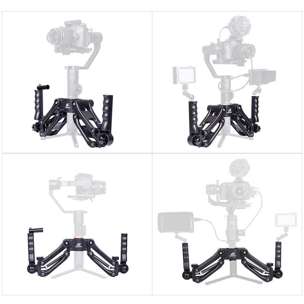 DH04 3 оси весна двойной ручкой Gimbal держать руки для ZHIYUN Crane 2 DJI Ronin S MOZA AIRCROSS гладкой 4 OSMO mobile 2 AK2000 AK4000
