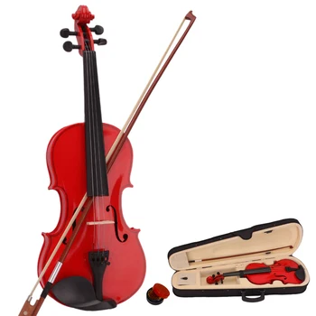 

Newly 4/4 AcousticViolin Case Bow Rosin Natural Color Violin Professional Musical Instruments Ship From US Free Shipping XR-Hot