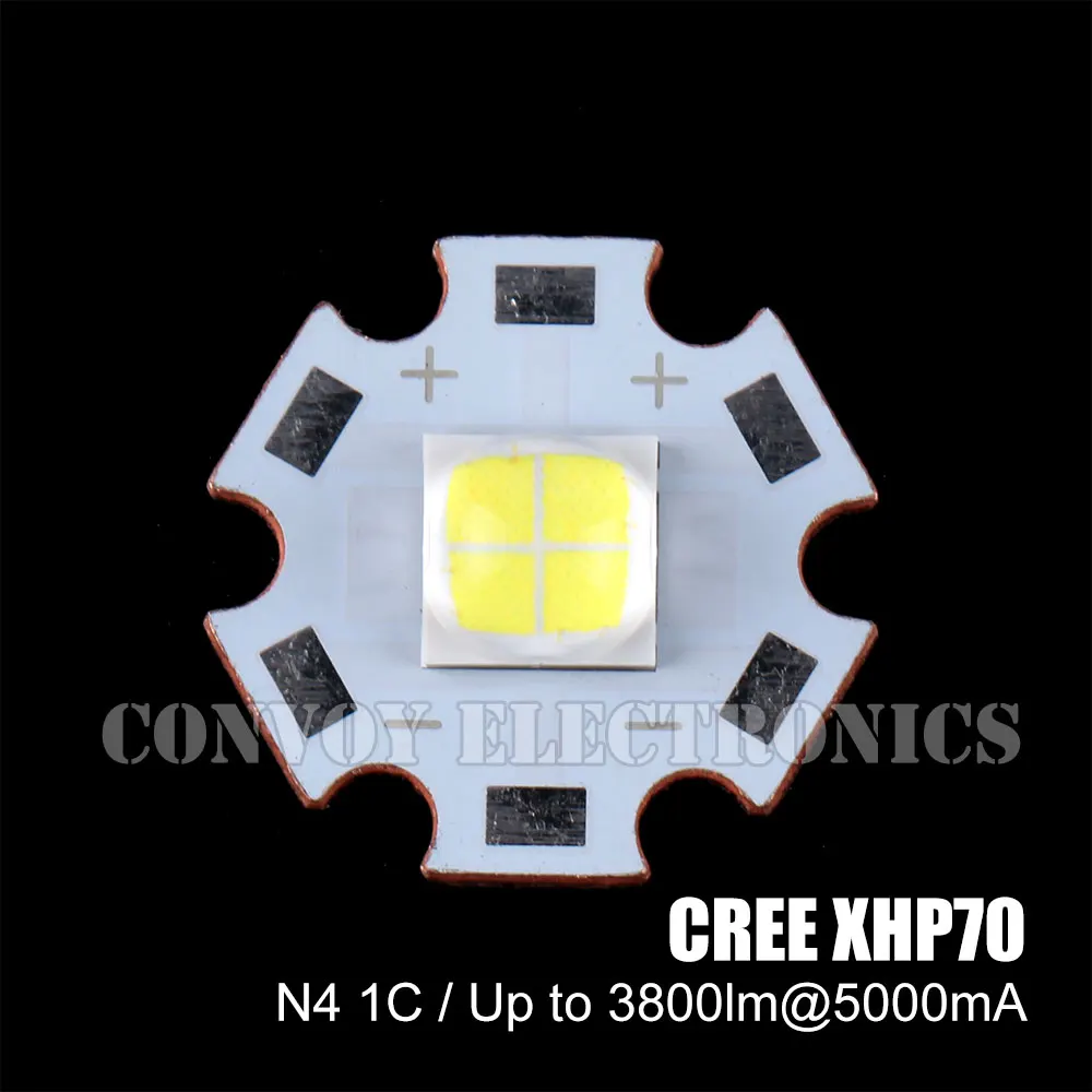 CREE XLAMP XHP70 N4 1C / N2 3A с медной пластиной DTP 20 мм | Лампы и освещение