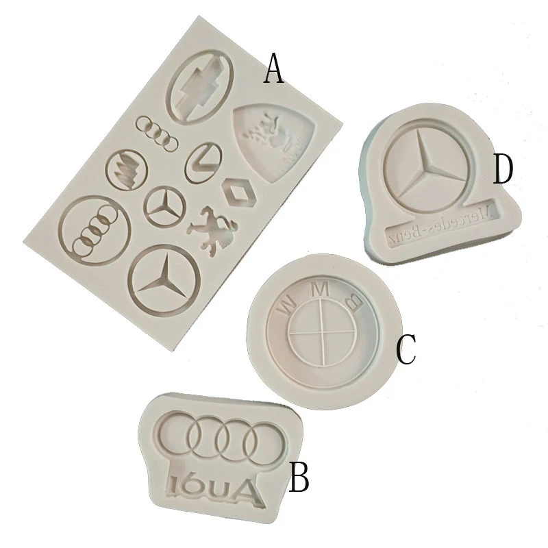 Car Logo Shaped Cake Mould DIY Fondant Silicone Mold Baking Chocolate Cake Decoration Tools Bakeware Tools Brand-Name Car Mold