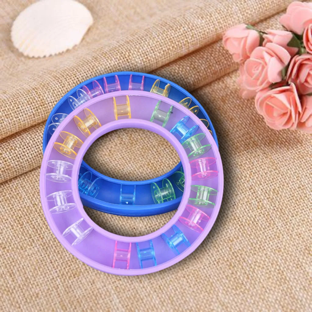 

1pc high quality ewing machine bobbin transparent storage tool Small bobbin packing finishing organizer tools #4/5