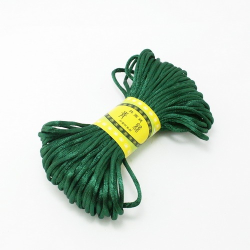 20M Solid Chinese Knot Cord Rattail Silk Satin Braided String For DIY Bracelet Rope Jewelry Making Beading Braided Threads