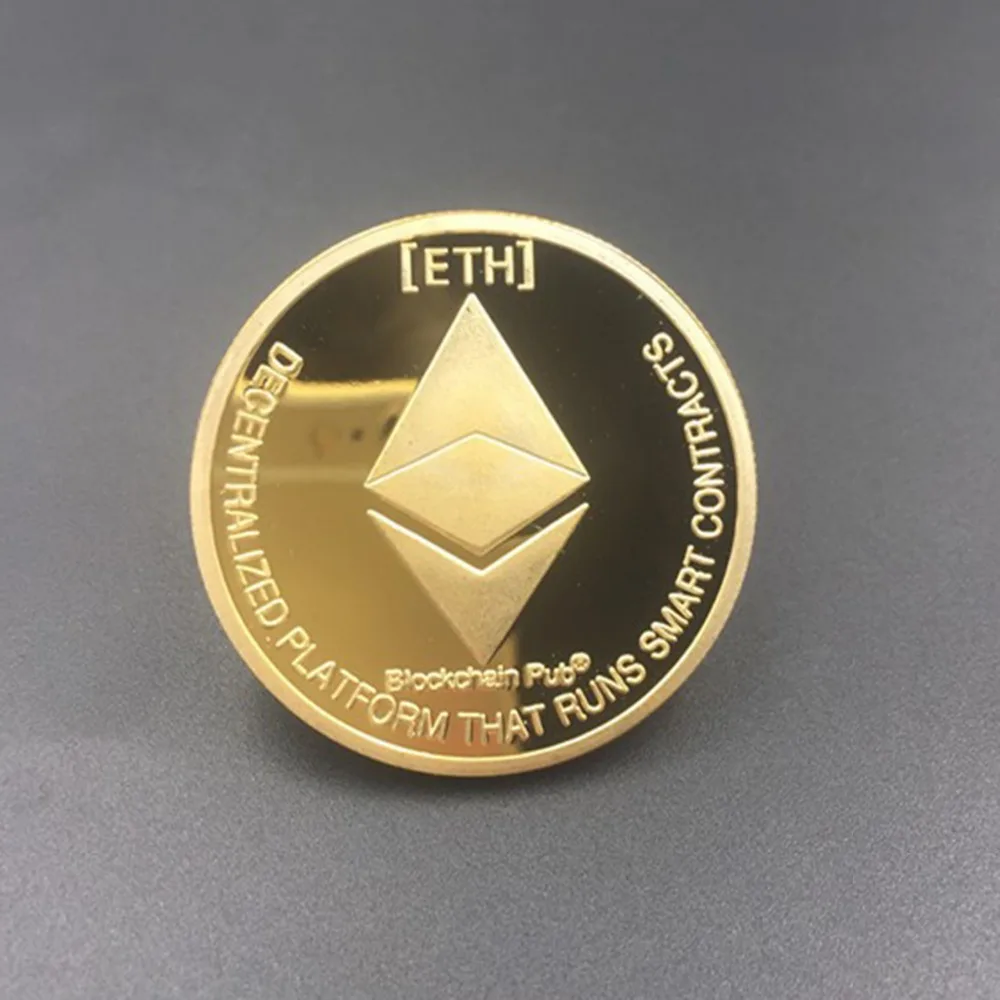 1PCS Silver Plated Commemorative Ethereum Coin Collectible Golden Iron Miner Coin Gift 1PCS Silver Plated Commemorative Ethereum Coin Collectible Golden Iron Miner Coin Gift