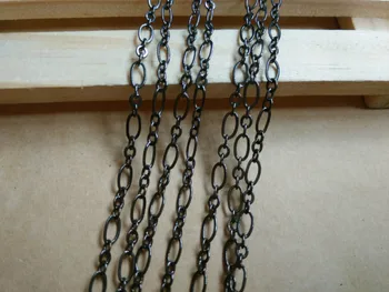 

Free shipping bracelet necklace material DIY accessories Jewelry parts brass chain3.1*6.5mm silver smb1090