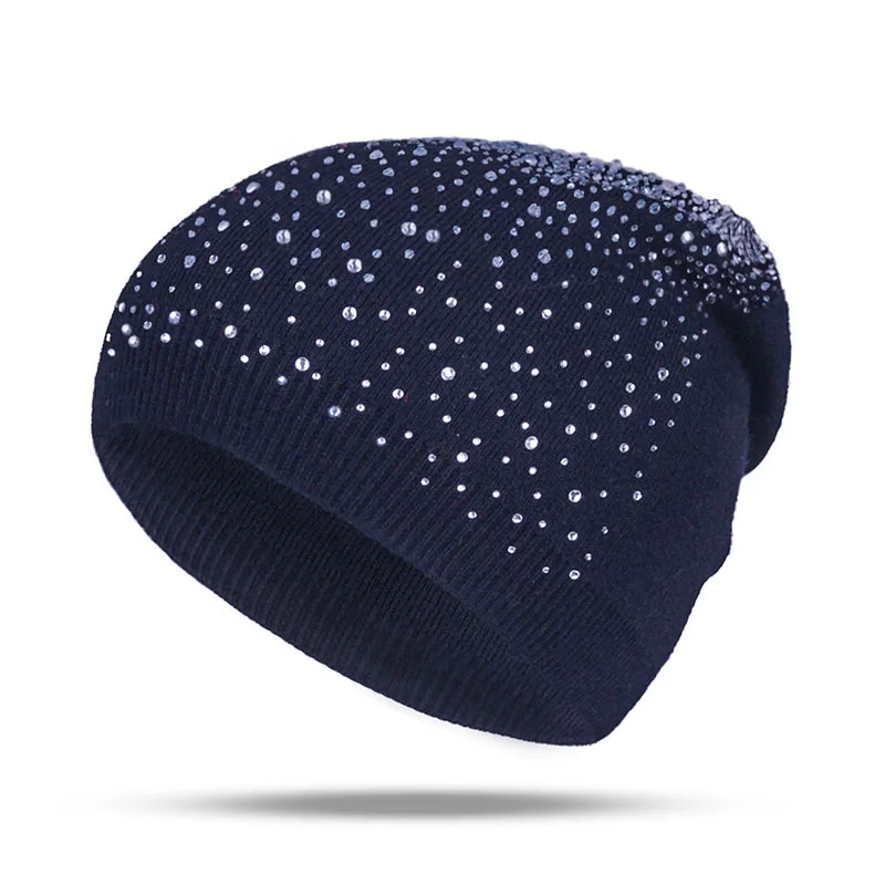 Winter Hats For Women Knitted Warm Hat Cap Female Beanies Thickening Knit Cap Skully Hats For Women Outdoor hard hat - Цвет: D