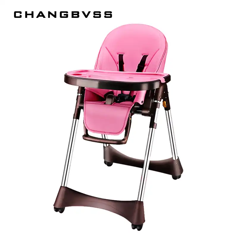 pink baby high chair