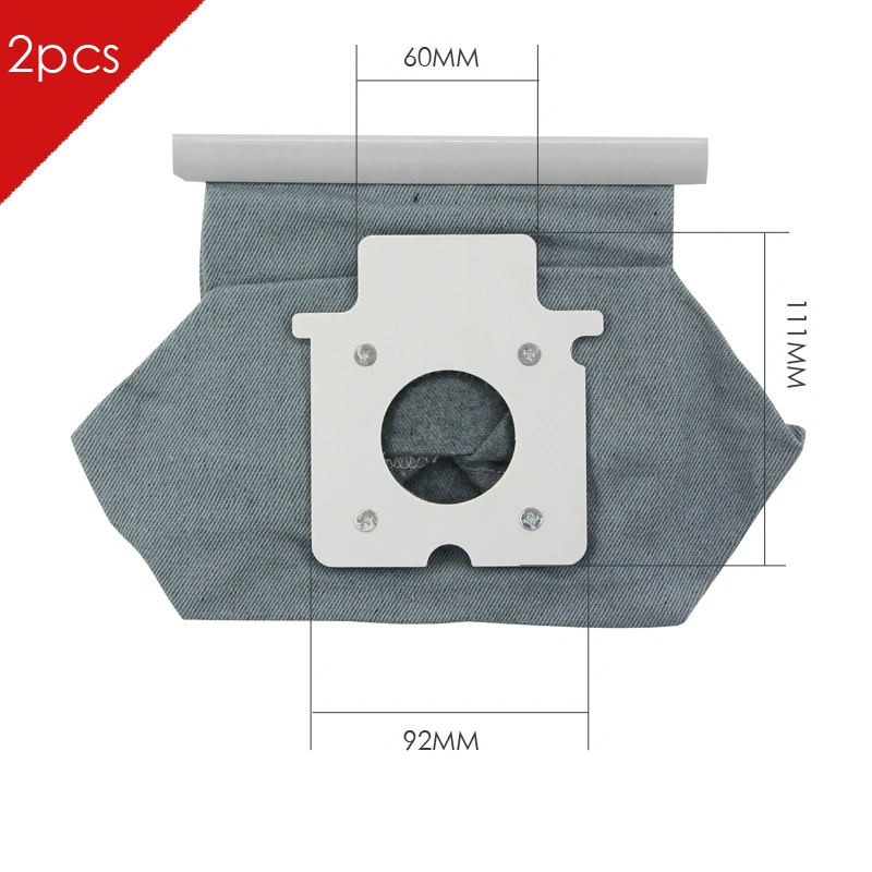 2pcs Universal Hepa Cloth Microfiber dust Bags For Panasonic Vacuums