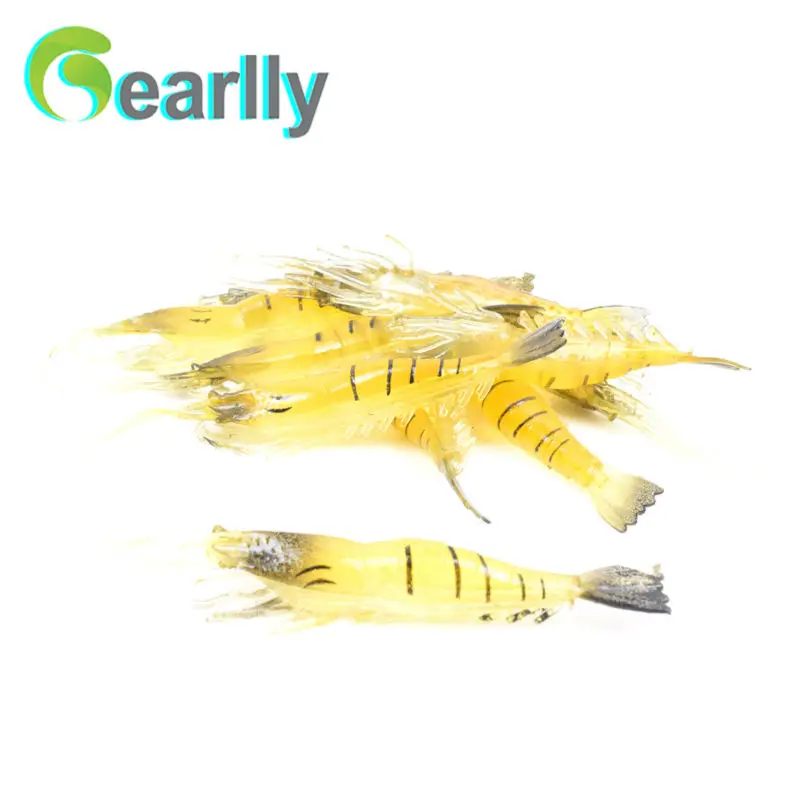Gearlly 5pcs/lot 5cm/4g Soft Fishing Lure Shrimp Luminous Artificial Bait Lures Baits | Спорт и развлечения