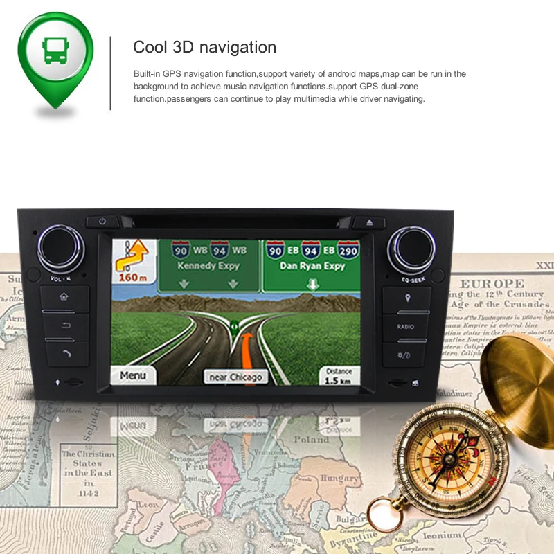 Best Android 8.1 8.0 4G RAM CAR GPS for BMW E90 E91 E92 E93 Dvd Player Touch Screen Stereo Radio Multimedia Navigation auto audio BT 4