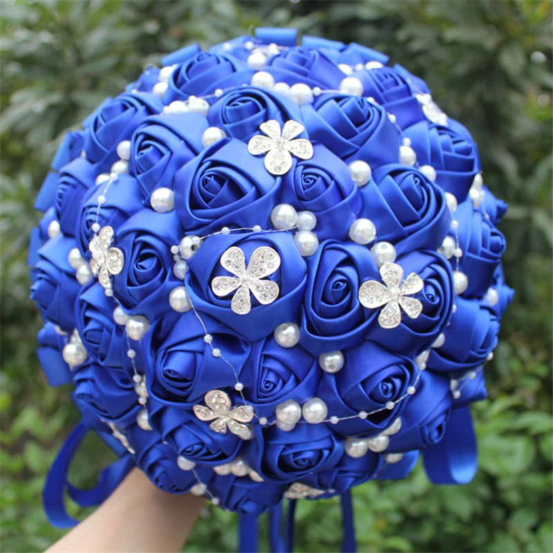 blue bridesmaid bouquets