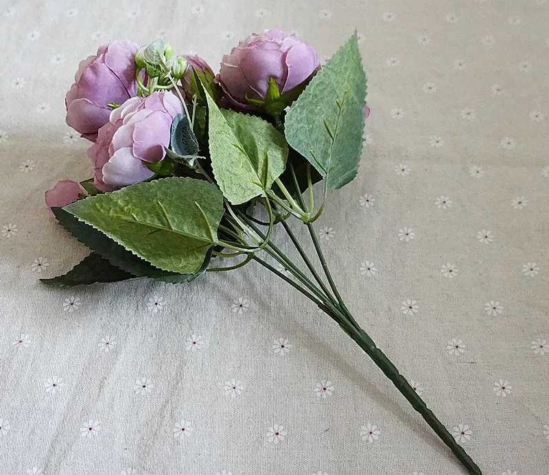 Искусственные цветы Пион, шелковые цветы, розы, пионы, маленький букет для дома, вечеринки, свадьбы, украшения, искусственный цветок