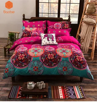 

2017 bohemia 3/4Pcs bedding sets Mandala duvet cover set winter Flatbedsheet Pillowcase 48x74cm queen king size Bedlinen sj70