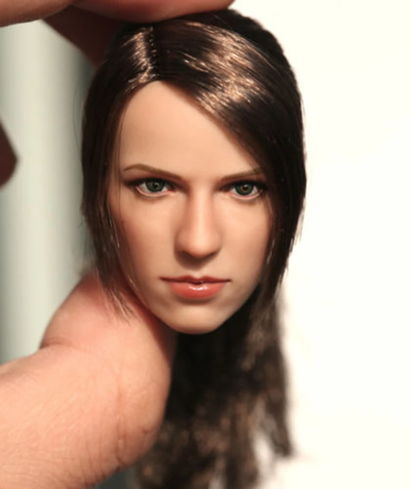 1:6 масштаб Снайпер тихий длинные волосы версия головы модель игрушки для женского тела