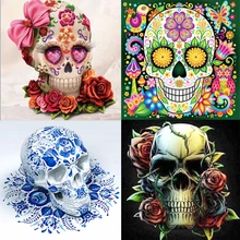 

5d Diamond Painting Skull Rose Diy Diamond Embroidery Full Square Daimond Painting Full Round Diamant Painting Cross Stitch gift