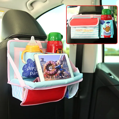 Универсальные детские автомобильные висит корзина для хранения заднем сиденье автомобиля Органайзер с планшета держатель Путешествия хранения Ipad коляска аксессуары - Цвет: Color 142