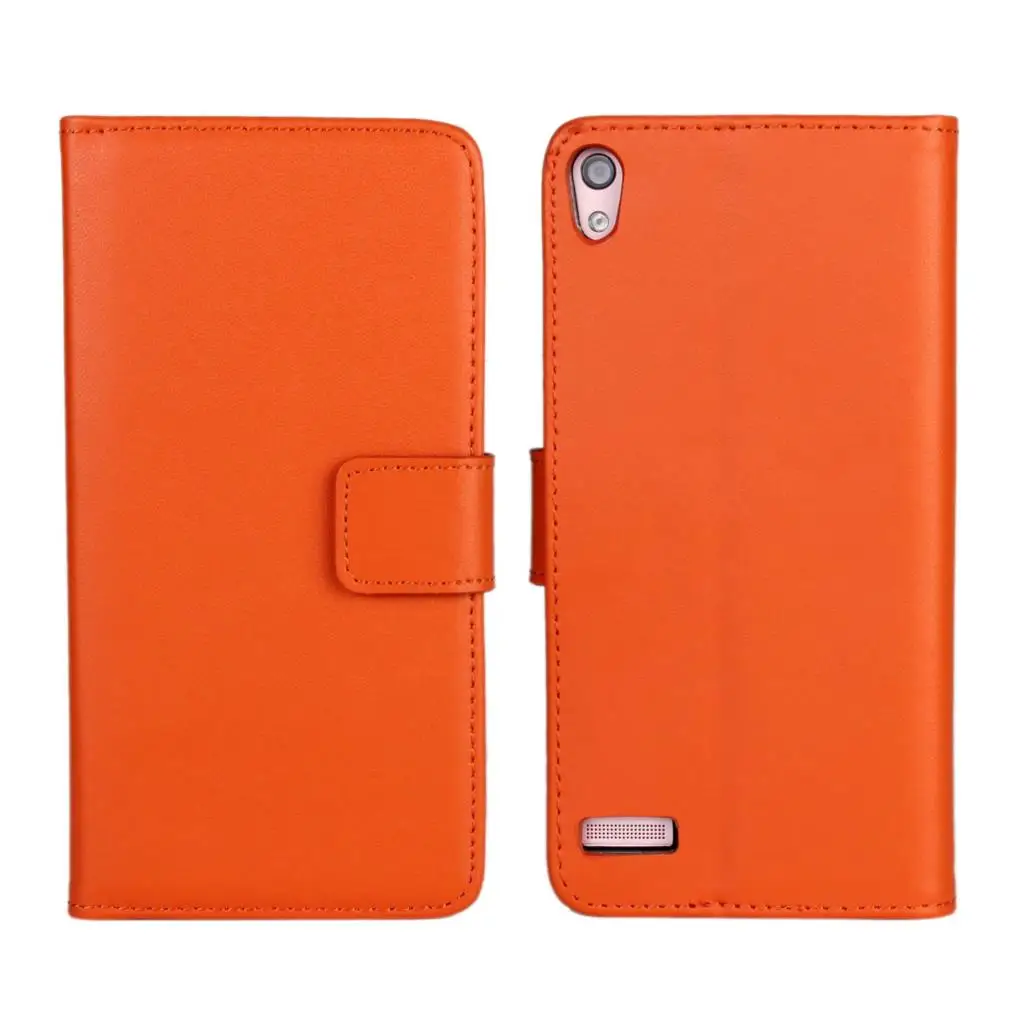 Премиум кожаный флип-чехол huawei P6 Роскошный кошелек чехол для huawei P6 P6s держатель для карт чехол для телефона GG - Цвет: Оранжевый