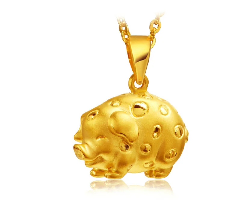 

Authentic 999 24k Yellow Gold Pendant/ 3D Lucky Pig Pendant 2.59g