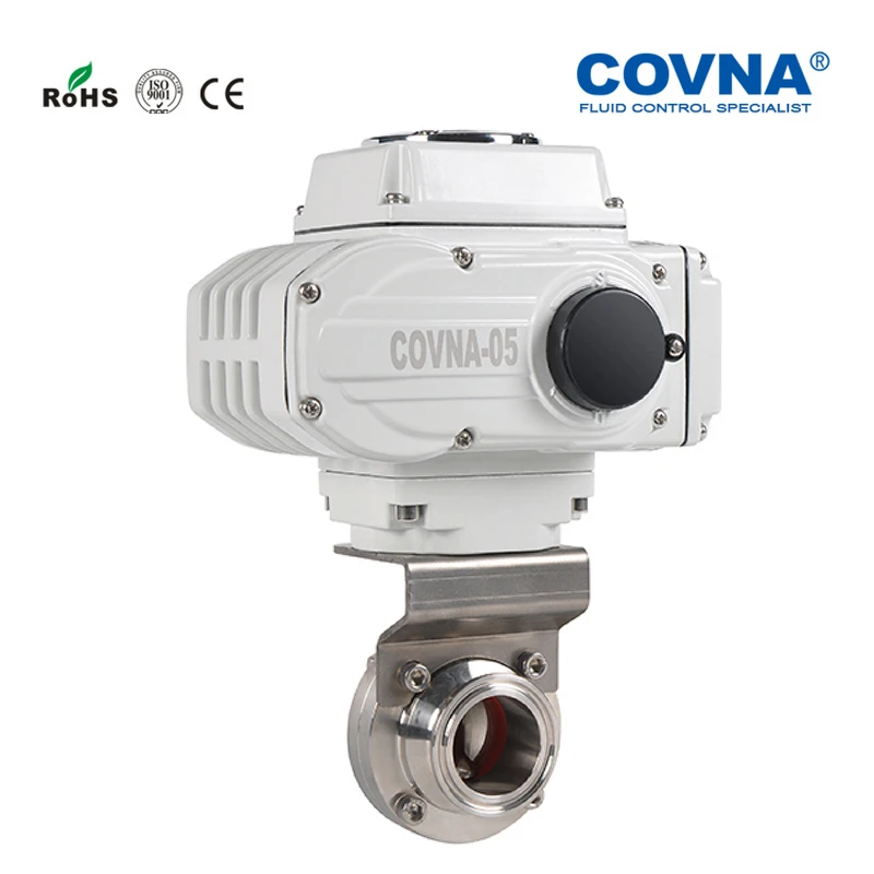 57 мм санитарный Электрический Дроссельный клапан пищевой моторный Дроссельный клапан