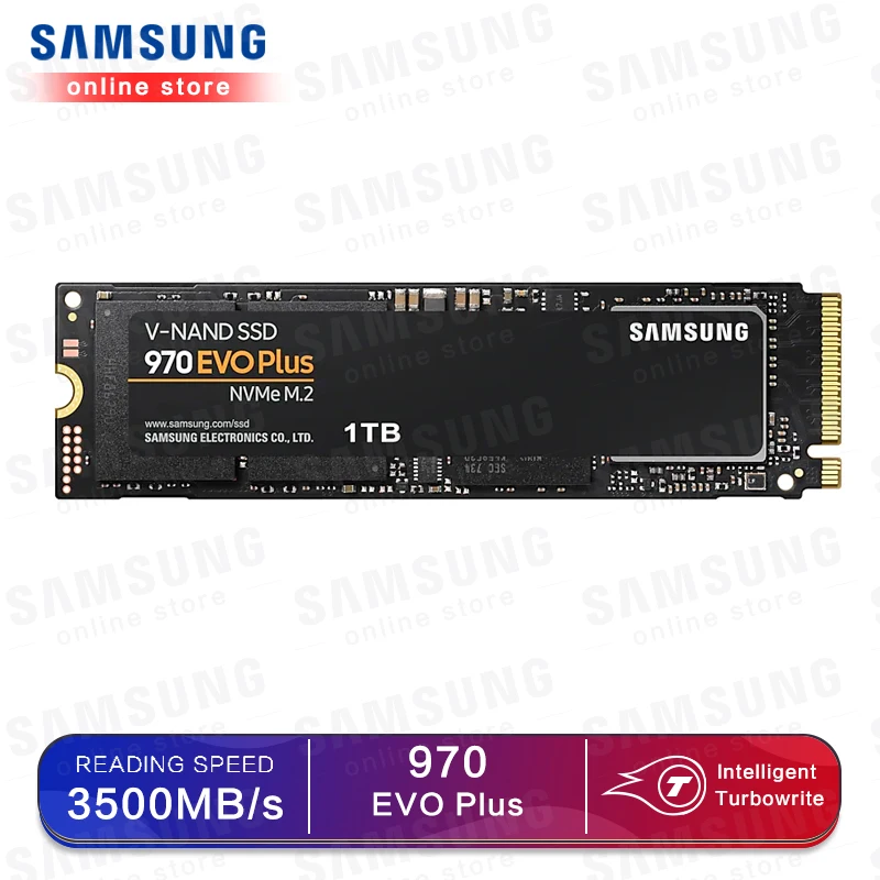 Дешево Samsung Ssd M.2 1 ТБ 250gb 500gb 970 Evo Plus Nvme Внутренний твердотельный диск Жесткий диск M2 2280 Mlc Pcie Gen 3,0X4, Nvme 1,3