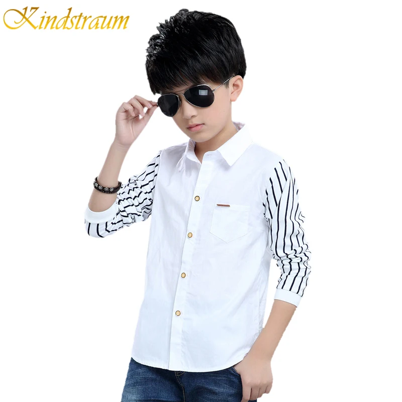 

Kindstraum 2017 New Arrival Kids Boys Fashion Shirt Children Striped Long Sleeve Cotton Clothes Spring Autumn Clothing ,NC012