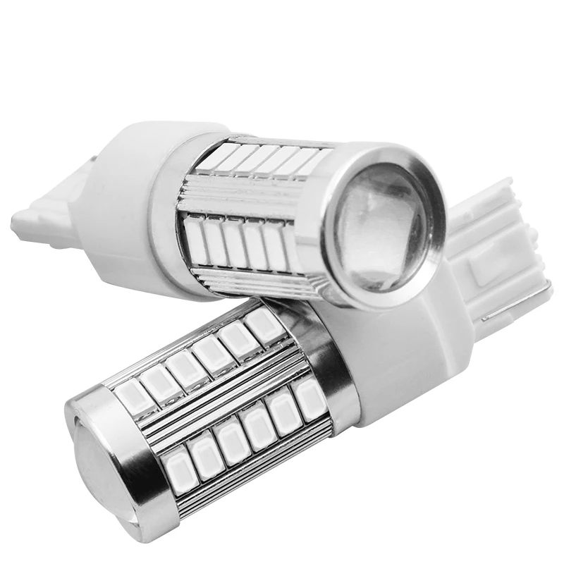 2 шт. T20 7440 W21W WY21W 33 SMD 5730 светодио дный автомобиля Резервное копирование заповедник огни 33SMD 5630 светодио дный тормоз двигателя лампочка Белый